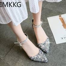 Women Pumps High Thin Heel Bling Bridal Wedding Shoes Classic Pointed Toe Sexy Ladies Party Shoes Pumps 2024 - buy cheap