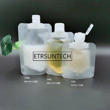 500pcs Stand Up Plastic Bag Packaging Spout Pouch for Liquid Cream Sample Storage 30ml 50ml 100ml Flip Lid Screw Cap 2024 - buy cheap