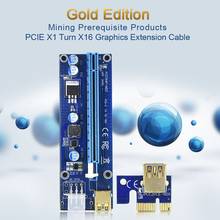 1-10PCS TISHRIC VER 009S Riser Card 6PIN Molex Adapter Miner PCIE Riser Extender Riser PCI E 1x 16x For Mining Bitcoin 2024 - buy cheap