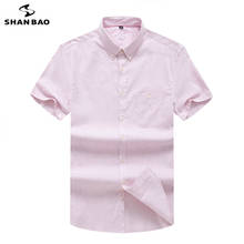 Camisa casual masculina de algodão e linho, 5xl 6xl 7xl 8xl, alta qualidade, manga curta, camisa solta de marca para o verão 2021, azul rosa verde 2024 - compre barato