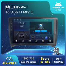 Автомобильный мультимедийный плеер, 6 ГБ + 128 Гб, Android 10,0, DSP, 9 дюймов, радио, GPS, для Audi TT MK2 8J 2006-2014, видеонаблюдение, Carplay, GPS, No 2 Din 2024 - купить недорого