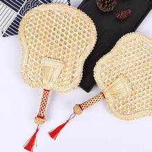 Chinese Style Handmade Straw Fan Hand Fan Practical High Toughness Wheat Straw Woven Handheld Cooling Fan for Home Summer 2024 - buy cheap
