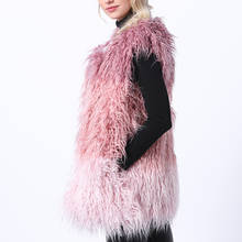 2019 New Autumn Winter Fashion Spliced Panelled Faux fur coat women Casual Faux Fox fur jacket Slim O-Neck sleeveless coat Mw933 2024 - buy cheap