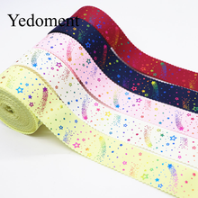 10 Yards 30MM Colorful Gold Rainbow Printed Wave Edge Grosgrain Ribbon For Hair Bows DIY Crafts Handmade Accessories M19110701 2024 - buy cheap