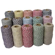 10pcs/lot cotton bakers twine 12ply  thick, 100m/spool, cotton rope, cotton string used in gift,greeting card, 25 Kinds colo 2024 - buy cheap