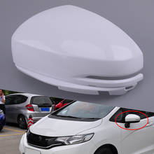 ABS coche delantera izquierda blanco tapa de la cubierta del espejo retrovisor blanco apto para Honda Jazz 2014, 2015, 2016, 2017, 2018 2024 - compra barato