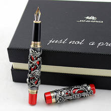 High Quality luxury jinhao Dragon Metal office school Stationery supplies Ink Iraurita Fountain Pen 0.5MM Nib Ink Pens 2024 - buy cheap