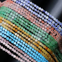 Cuentas de piedra Natural de estrella de cinco puntas de 6mm para la fabricación de joyas, cuentas sueltas DIY, aptas para pulsera, collar y pendientes, accesorios de 15'' 2024 - compra barato