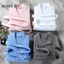 100%Cotton Towel Bathrobe Men Women Five-star Hotel Home Wear Dressing Gown Male V-neck Kimono Robes 2021 New High Quality 2024 - buy cheap