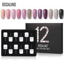 Набор блестящих неоновых гель-лаков для ногтей ROSALIND, 7 мл, для маникюра, полуперманентные гибридные Лаки, набор отмачиваемых УФ-гелей, 12 шт./лот 2024 - купить недорого