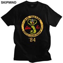 Vintage Cobra Kai T Shirt Men Short-Sleeve Cotton The Karate kid Movie T-shirt 1984 Distressed TV Tee Tops Grunge Print Apparel 2024 - buy cheap