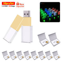 10pcs/lot Crystal usb flash 4GB 16GB 32GB Customize 3d logo 64GB 128gb Usb Flash Drive memory stick Pendrive flash USB2.0 gifts 2024 - buy cheap