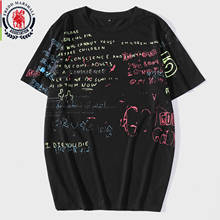 FREDD MARSHALL 2021 летняя новая модная мужская футболка с буквенным принтом, крутая уличная футболка с коротким рукавом и круглым вырезом в стиле хип-хоп, черная футболка 498 2024 - купить недорого