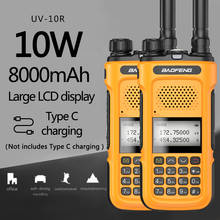 2pcs Genuine Baofeng UV-10R Walkie Talkie Long Range 136-174/400-520MHz 2-Way Radio Typ C Charger Hunting UV10R Pro 2024 - buy cheap