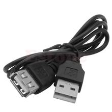 Black USB 2.0 Male to Female Extension Extend Cable Cord New 2024 - buy cheap