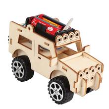 Wooden Electric Car Model Blocks DIY Kids Assembling Toy Science Experiment Kit Children Educational Gift 2024 - buy cheap