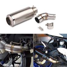 For YAMAHA YZF R25 MT03 R3 MT 03 Dirt Bike Racing Motorbike Modified Muffler Motorcycle Middle with sc Exhaust Escape Moto Pipe 2024 - buy cheap