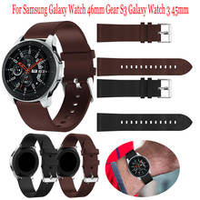 Pulseiras esportivas elegantes de couro 22mm, pulseira para samsung galaxy watch 46mm gear s3 galaxy watch 3 45mm 2024 - compre barato