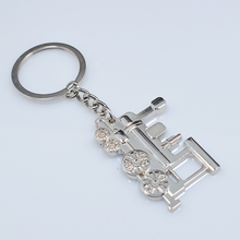 Antique Silver Plated Alloy Circle Old Train Shape Key Chain Classic Style Jewelry 2024 - buy cheap