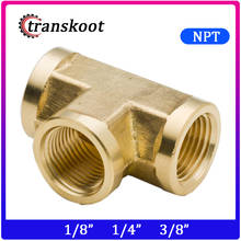 3720 2pcs 3 Way Connector Metal Brass Hose Pipe Fitting Forged Tee 1/8" 1/4" 3/8" 1/2" NPT Female Thread 2024 - buy cheap