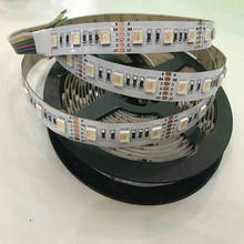 Fita de led flexível, 100m, rgb + cct 5050 v, dc 12/24v, luz branca + branca quente, 5 cores em 1, chip 60led/m, rgbww, fita de led ip30