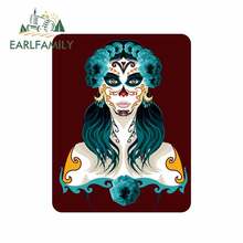 EARLFAMILY 13cm x 10cm for Day of The Dead Woman Motorcycle Car Bumper Window Stickers DIY Occlusion Scratch Personality Decal 2024 - buy cheap