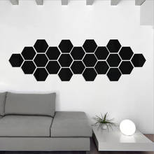 20 piezas 3D espejo etiqueta de la pared hexagonal espejo extraíble pegatinas creativa decoración arte Adhesivo acrílico de pared DIY espejo pegatinas 2024 - compra barato