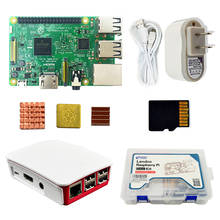 Raspberry Pi 3 Model B Starter Kit Pi 3 + Case + US Power Supply + USB Cable + 16G micro SD card + heat sink with Wifi Bluetooth 2024 - buy cheap