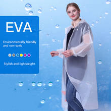 Fashion EVA Women Raincoat Thickened Waterproof Rain Coat Women Clear Transparent Camping Waterproof Rainwear Suit Protective 2024 - buy cheap