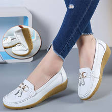 2020 New Women Flats Ballet Shoes Cut Out Leather Breathable Moccasins Women Boat Shoes Ballerina Ladies Casual Shoes 2024 - buy cheap