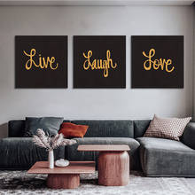 Modern Text Canvas Art Paintings Wall Posters And Prints Live Love Laugh Pictures For Living Room Cuadros Home Decoration 2024 - buy cheap