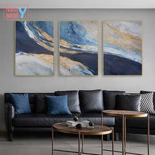 Abstract Seascape Poster Canvas Painting Watercolors Picture Home Decor Wall Art Minimalist Nordic Blue Print for Living Room 2024 - buy cheap