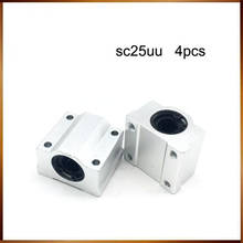4pcs SC25UU Scs25uu Linear Motion Ball Bearings Cnc Parts Slide Block Bushing For 25mm Linear Shaft Guide Rail CNC Parts 2024 - buy cheap