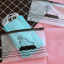 10pcs Cartoon Swim Zip Lock Makeup bag Plastic Masks Bags Dust-proof Transparent Pencil Storage Home Office Travel Organizer 2024 - buy cheap