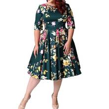 Large Size 6XL 7XL 8XL Women Skirt Vintage Zipper Floral Printed Tunic Big Swing Skirt Plus Size Skirts 4XL 5XL 6XL AF847 2024 - buy cheap