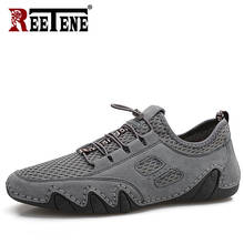 Reetene tamanho grande 38-46 leve mocassins homens qualidade sapatos casuais respirável tênis para homem conforto masculino sapatos de condução 2024 - compre barato