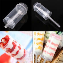 5Pcs Practical Clear Plastic Push Pop Containers With Lids Cake Shooters Push Up Pops Cupcake Tool Useful 2024 - buy cheap