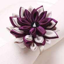 10pcs Fabric purple lotus napkin buckle multilayer daffodil napkin ring handmade napkin ring 2024 - buy cheap