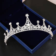 Bridal Tiara Hair Crown Wedding Hair Accessories Bridal Rhinestone Crystal Crown Princess Girl Tiaras Silver Hair Jewelry Diadem 2024 - buy cheap
