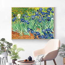 Van Gogh Irises Flowers Canvas Painting Art Impressionist Flowers Posters and Prints Wall Art Picture By Van Gogh Home Decor 2024 - buy cheap