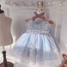 Baby Lace Dress for Girls Spanish ball dress Lolita palace Christening Princess Dress Baptism birthday party baby girl clothes 2024 - купить недорого