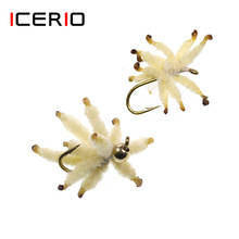 ICERIO 8PCS White Maggots Cluster Worm Bait for Trout Carp Perch Fishing Fly Insect Lures 2024 - buy cheap