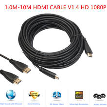 Cable de alta velocidad chapado en oro para HDTV, XBOX, PS3, PS4, TV, HDMI, 1M, 1,5 M, 2M, 3M, 5M, 10M, 1,4, 1080P, 3D 2024 - compra barato