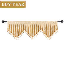 Pleated Valance for Living Room Luxury Valance for Kitchen Window Curtains for the Bedroom Short Curtains for Bedroom 2024 - buy cheap