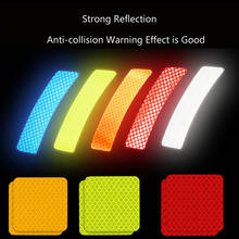 Car Styling Decal Reflective Sticker for Car Wheel Eyebrow/Door/Rear Bumper Warning Safety Light Reflector Protective Sticker 2024 - купить недорого