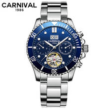 Carnival Military Sports Tourbillon Automatic Mechanical Watch Men Luxury Brand Wrist Watches for Men Clock relogio masculino 2024 - buy cheap