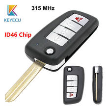 KEYECU-mando a distancia para coche, llave de coche con Chip ID46, para Nissan Sentra 2007, 2008, 2009, 2010, 2011, 2012, FSK, 315MHZ, 4 botones 2024 - compra barato