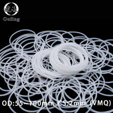 1PC White Silicone Ring Silicon/VMQ O ring 2mm Thickness OD55/60/65/68/70/75/80/90/95/100*2mm Rubber O Ring Seal Gaskets Washer 2024 - buy cheap