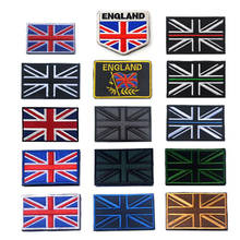 United Kingdom IR Reflective Flag Patch Military Tactical Embroidered PVC Armband Glow In Dark Britain Flags Badges For Clothes 2024 - buy cheap