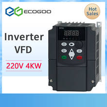 Inversor de motor de husillo CNC VFD 5.5KW, control de velocidad de 220V, 1,5kw/2,2kw/4KW, 220v, 1P, entrada 3P, inversor de frecuencia de salida para motor 2024 - compra barato